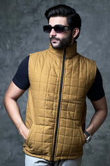 Men’s Mustard Quilted Puffer Jacket