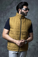 Men’s Mustard Quilted Puffer Jacket