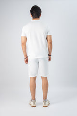 Klasik White Short Sleeve Summer Short Suit